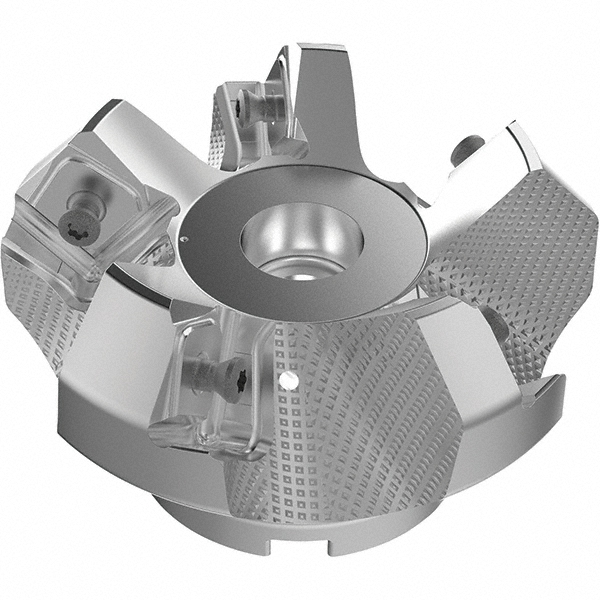 Seco 3.78" Cut Dia, 1" Arbor Hole, 0.295" Max Depth of Cut, 45° Indexable Chamfer & Angle Face Mill - 02486638