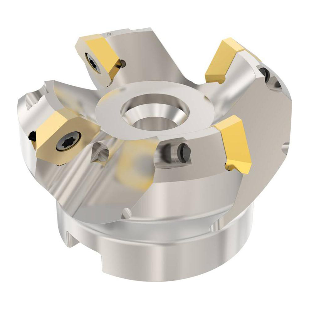 Seco 3.78" Cut Dia, 1" Arbor Hole, 0.295" Max Depth of Cut, 45° Indexable Chamfer & Angle Face Mill - 02486638