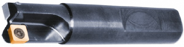 Cutting Tool Technologies Indexable Square-Shoulder End Mill: 1.00 X .750 SH SA EM, 1" Cut Dia, 0.28" Max Depth of Cut, 3/4" Dia Weldon Flat Shank - HS-050-C