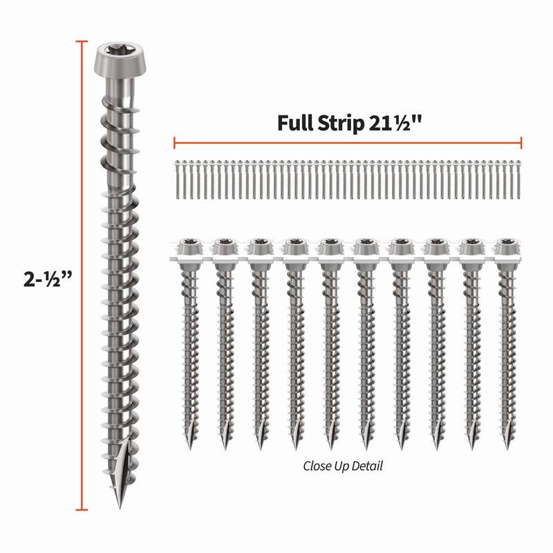 CAMO #10 x 2-1/2 in. Stainless Steel Star Flat-Head Drive Collated Composite Deck Screw (1000-Count) - 0395080