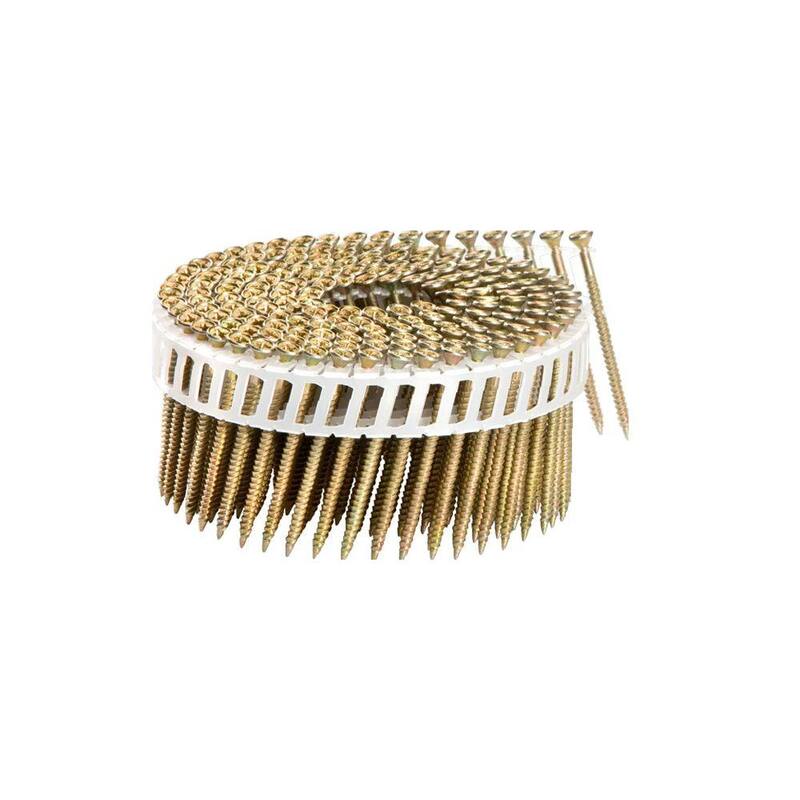 Scrail 2-1/4 in. x 1/9 in. 15-Degree Coarse Thread FasCoat Plastic Sheet Coil Philips Head Nail Screw Fastener (2,000-Pack) - SCMP713CPFC