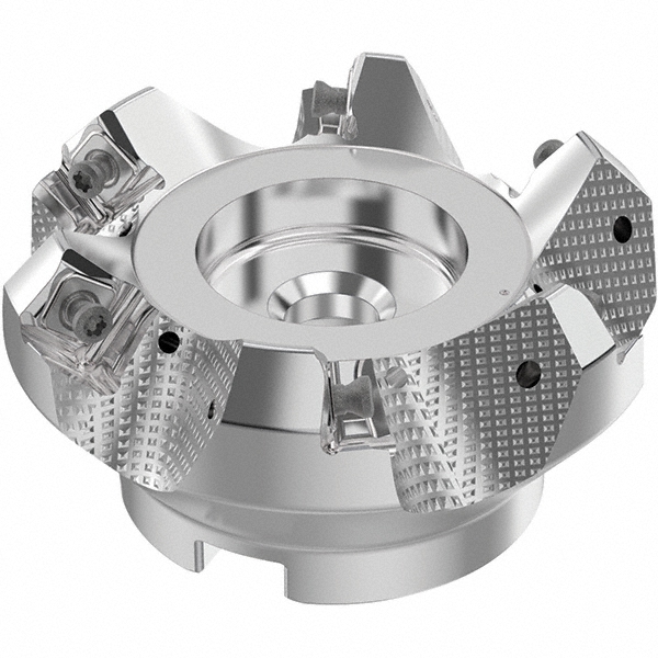 Seco 3.74" Max Cut Dia, 1" Arbor Hole, 0.236" Max Depth of Cut, 48° Indexable Chamfer & Angle Face Mill - 03213638