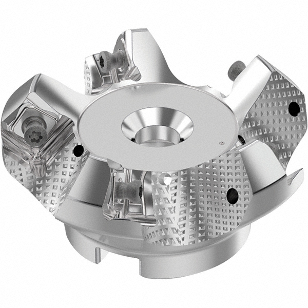 Seco 3.74" Max Cut Dia, 1" Arbor Hole, 0.236" Max Depth of Cut, 48° Indexable Chamfer & Angle Face Mill - 03213638