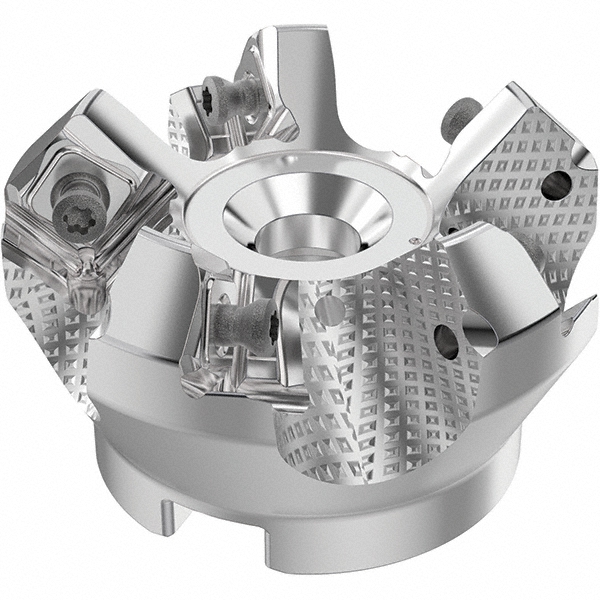 Seco 3.74" Max Cut Dia, 1" Arbor Hole, 0.236" Max Depth of Cut, 48° Indexable Chamfer & Angle Face Mill - 03213638