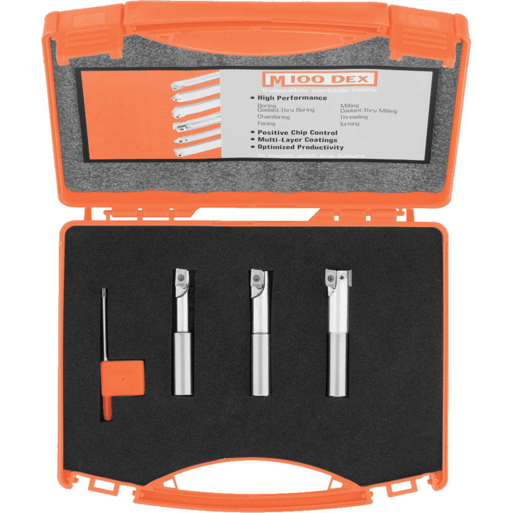 Kennametal 1" Cutting Dia, 2MT Shank, Straight Shank, Indexable End Mill Set - 0069263/0165468
