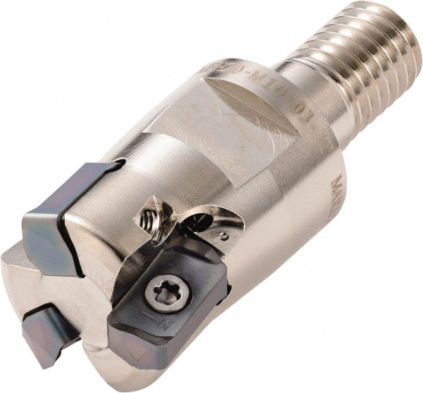 Walter Indexable High-Feed End Mill: M4002-020-T18-02-01, 20.00 mm Cut Dia, 18.00 mm Shank Dia, Modular Connection Shank - 6795777