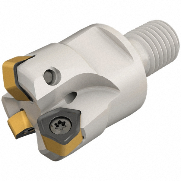 Walter Indexable High-Feed End Mill: M4002-020-T18-02-01, 20.00 mm Cut Dia, 18.00 mm Shank Dia, Modular Connection Shank - 6795777
