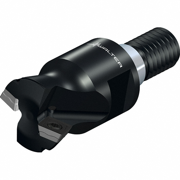 Walter Indexable High-Feed End Mill: M4002-020-T18-02-01, 20.00 mm Cut Dia, 18.00 mm Shank Dia, Modular Connection Shank - 6795777