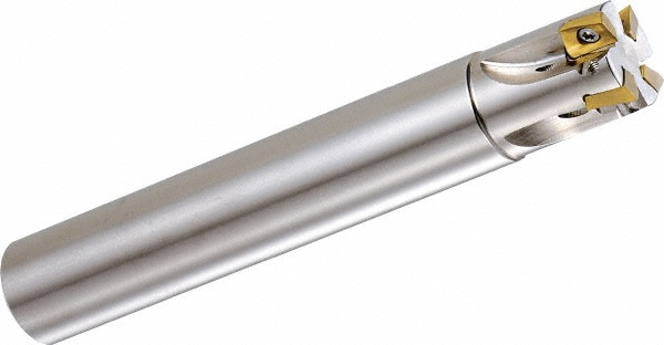 Cutting Tool Technologies Indexable Square-Shoulder End Mill: .500X .500 SH. DRM-010, 1/2" Cut Dia, 0.23" Max Depth of Cut, 1/2" Dia Flatted Shank - DRM-010