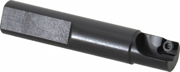 Cutting Tool Technologies Indexable Square-Shoulder End Mill: .500X .500 SH. DRM-010, 1/2" Cut Dia, 0.23" Max Depth of Cut, 1/2" Dia Flatted Shank - DRM-010