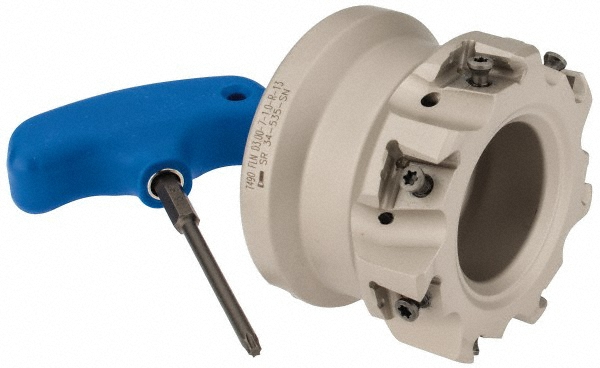 Widia Indexable Square-Shoulder Face Mill:  VSM490D300Z10S100XN10,  1.0000" Arbor Hole Dia,  0.3940" Max Cutting Depth - 5988094