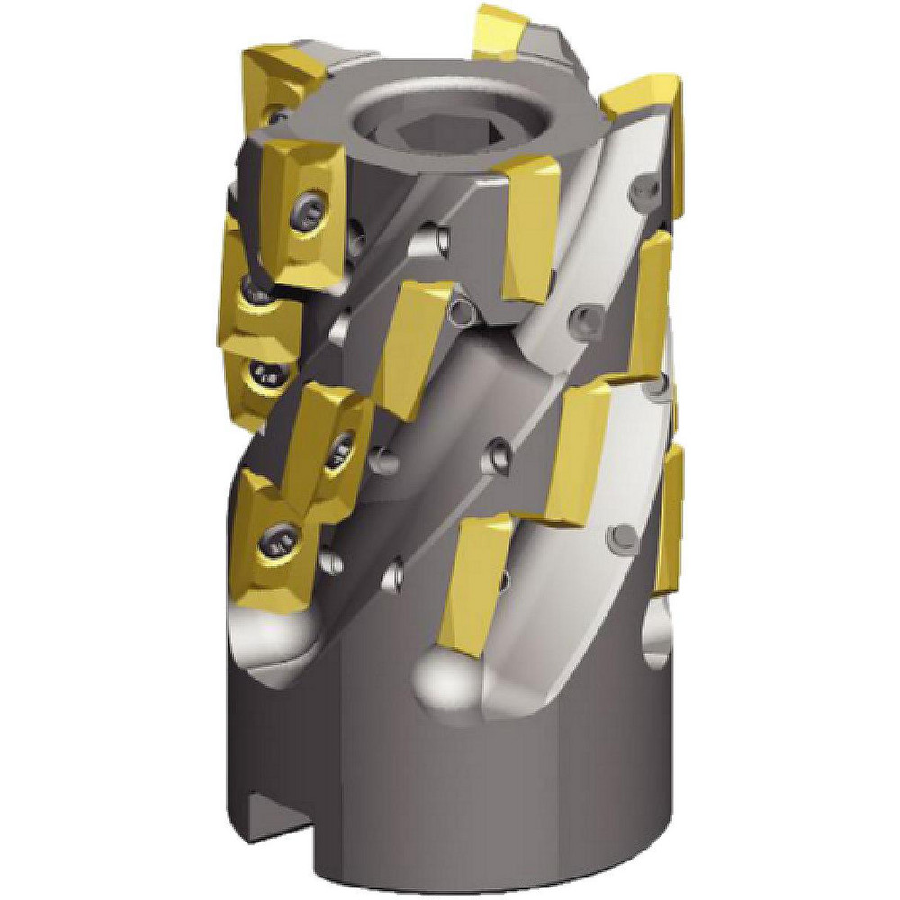 Widia Indexable Square-Shoulder Face Mill:  VSM490D300Z10S100XN10,  1.0000" Arbor Hole Dia,  0.3940" Max Cutting Depth - 5988094