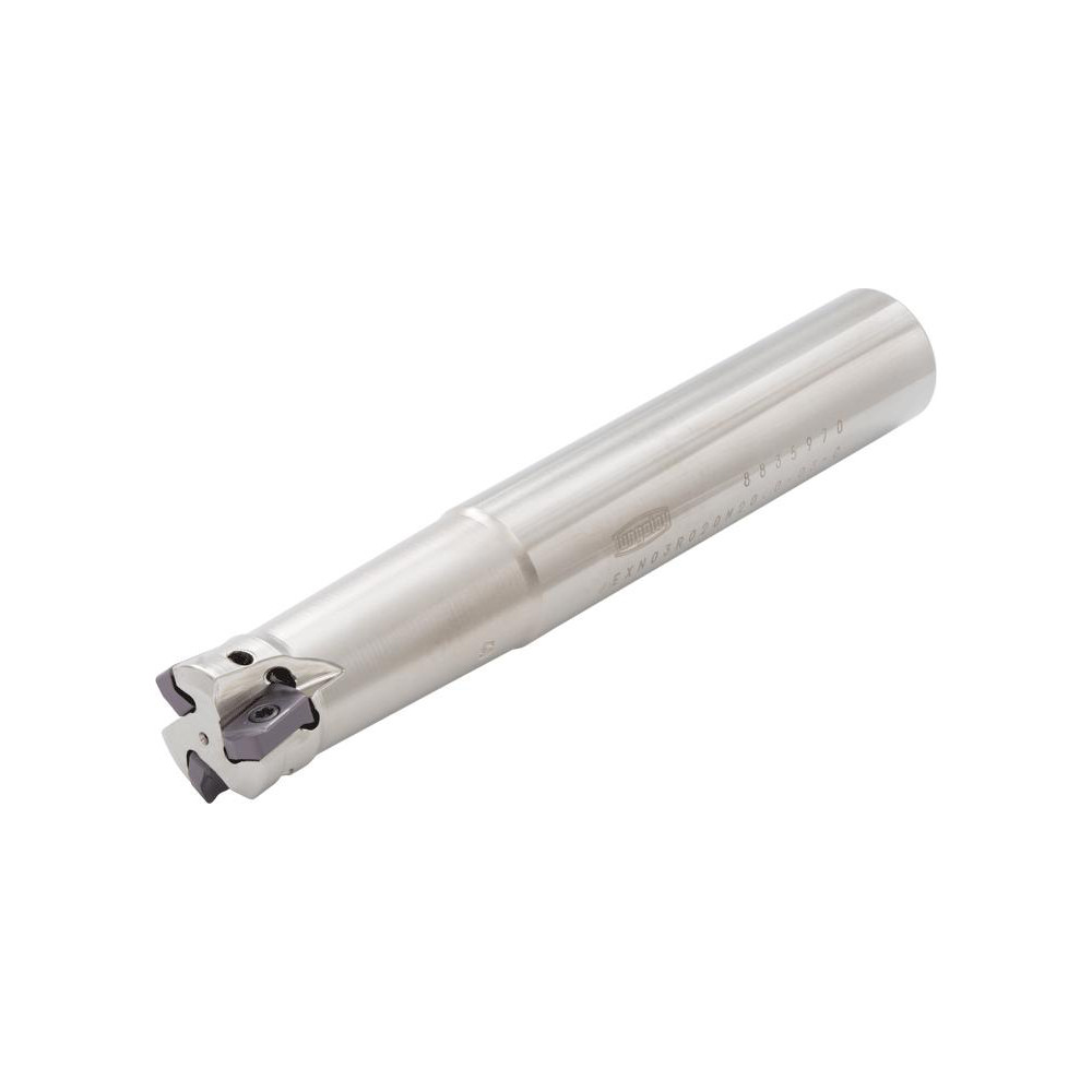 Tungaloy Indexable High-Feed End Mill: EXN03R125U0125-06-C, Straight Shank - 6874848