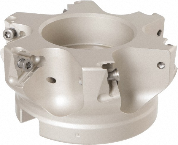 Iscar 4" Cut Dia, 1-1/2" Arbor Hole Dia, 0.531" Max Depth, Indexable Square-Shoulder Face Mill - 3106647