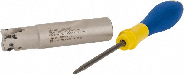Iscar Indexable Square-Shoulder End Mill: T490 ELN D.75-3, 3/4" Cut Dia, 0.315" Max Depth of Cut, T12 Modular Connection Shank - 3104869