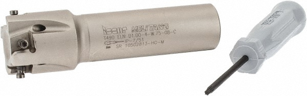Iscar Indexable Square-Shoulder End Mill: T490 ELN D.75-3, 3/4" Cut Dia, 0.315" Max Depth of Cut, T12 Modular Connection Shank - 3104869