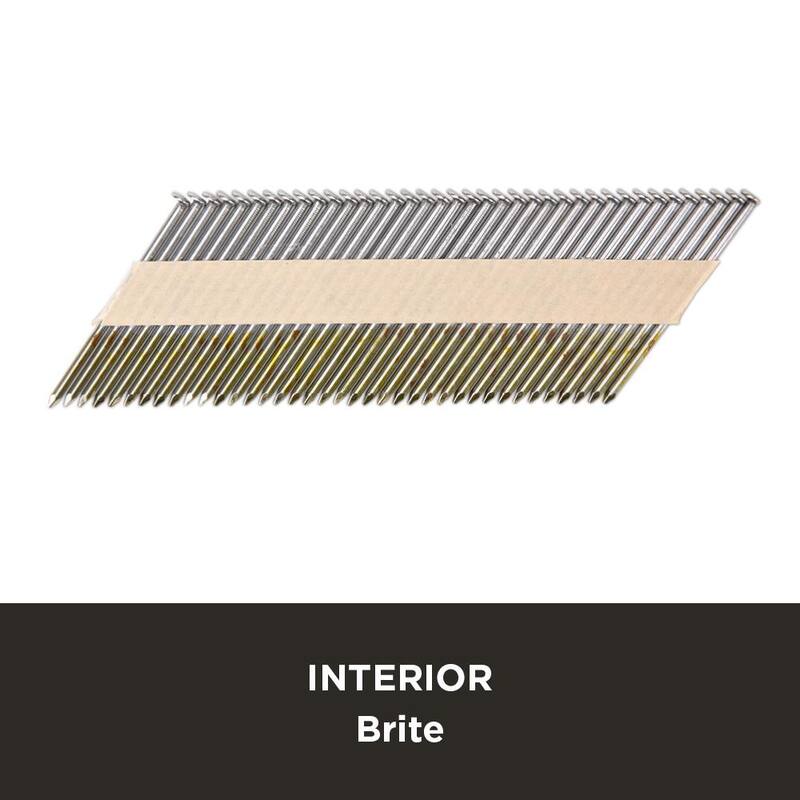 PRO-FIT 3 in. x 0.131 30-Degree Bright Finish Smooth Shank Paper Tape Framing Nails (2500-Per Box) - 0600270