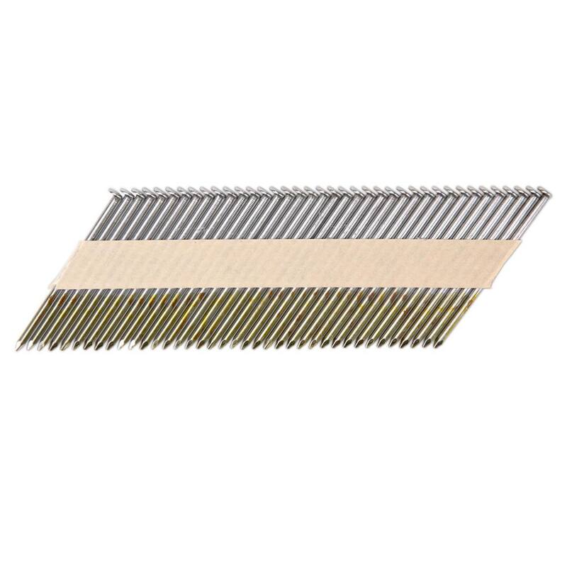 PRO-FIT 3 in. x 0.131 30-Degree Bright Finish Smooth Shank Paper Tape Framing Nails (2500-Per Box) - 0600270