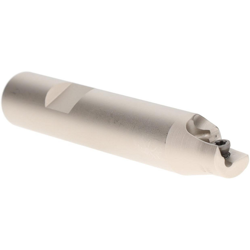 Iscar Indexable Square-Shoulder End Mill: HM90 E90A-D.38-1-W.5-C, 3/8" Cut Dia, 0.394" Max Depth of Cut, 1/2" Dia Weldon Flat Shank - 3101807