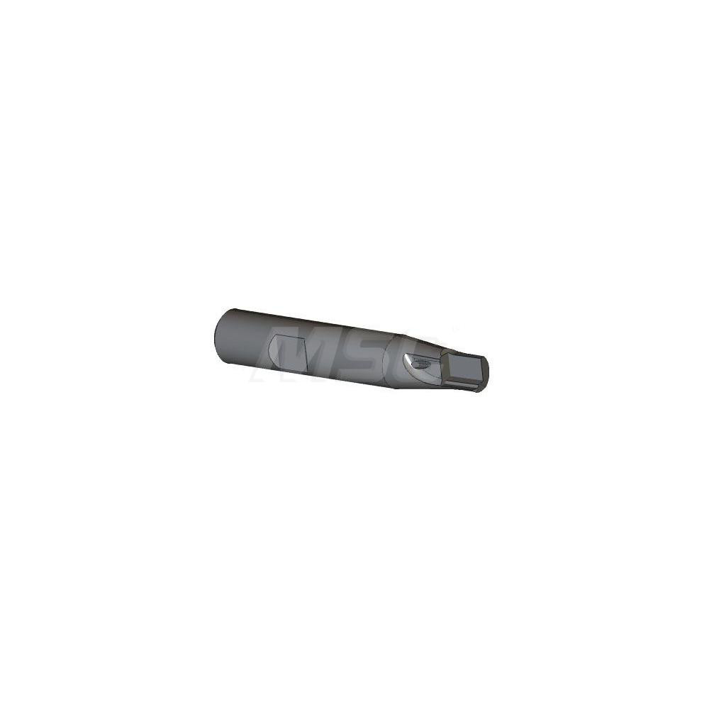 Iscar Indexable Square-Shoulder End Mill: HM90 E90A-D.38-1-W.5-C, 3/8" Cut Dia, 0.394" Max Depth of Cut, 1/2" Dia Weldon Flat Shank - 3101807