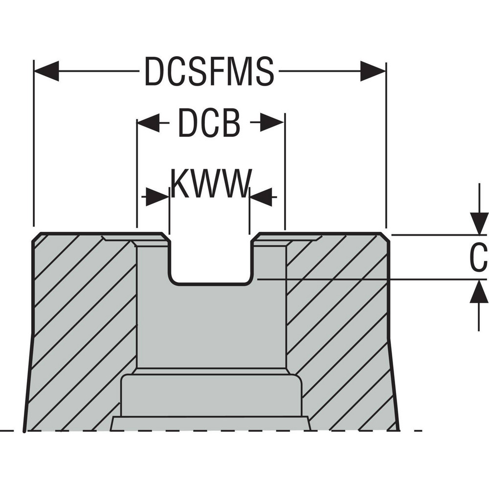 Seco 50mm Cut Dia, 1-1/16" Arbor Hole Dia, 57mm Max Depth, Indexable Square-Shoulder Face Mill - 02926818