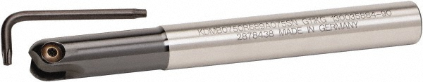 Kennametal Indexable Ball Nose End Mill: 1-1/4" Cut Dia, 5.12" OAL - 1244354