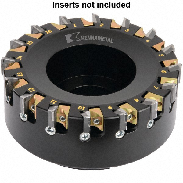 Kennametal 250mm Cut Dia, 60.01mm Arbor Hole Dia, 4.9mm Max Depth, Indexable Square-Shoulder Face Mill - 6207836