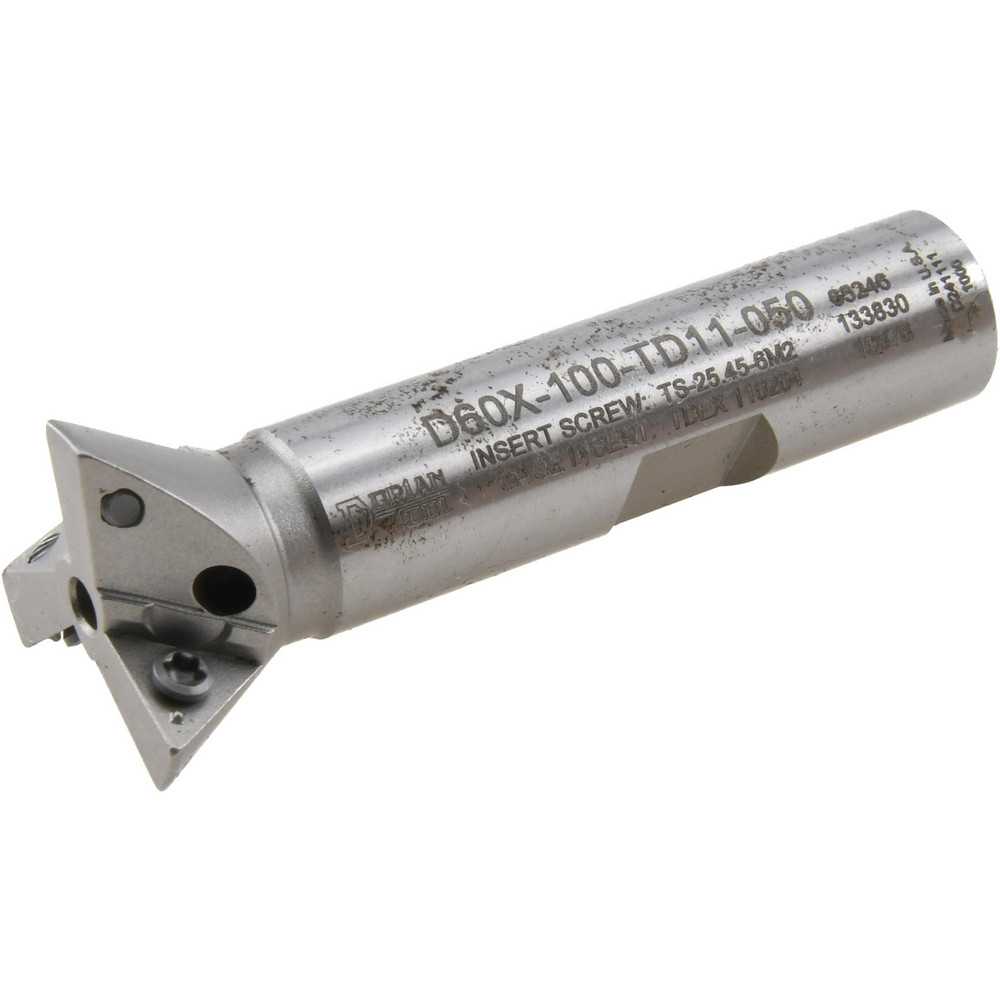 Dorian Tool 60° Included Angle, 1" Max Cutting Dia, 1/2" Shank Dia, TDEX 110204-EN Insert Style, Indexable Dovetail Cutter - 73310165246