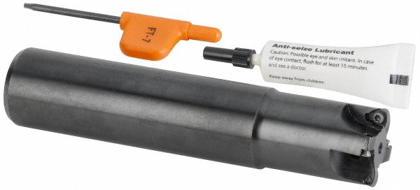 Kennametal Indexable High-Feed End Mill: KF100WP0304C100L250, Cylindrical Shank - 4138469