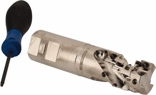 Sumitomo Indexable Square-Shoulder End Mill: WEX31250EW, 1-1/4" Cut Dia, 1-1/4" Dia Weldon Flat Shank - 2900W30