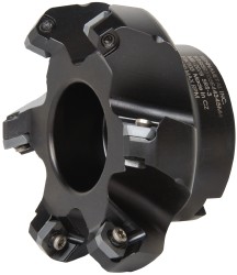 Iscar 5" Cut Dia, 1-1/2" Arbor Hole, 0.26" Max Depth of Cut, 45° Indexable Chamfer & Angle Face Mill - 3100390