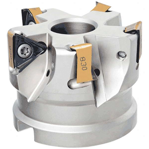 Iscar 63mm Cut Dia, 27mm Arbor Hole Dia, 13.5mm Max Depth, Indexable Square-Shoulder Face Mill - 3106386