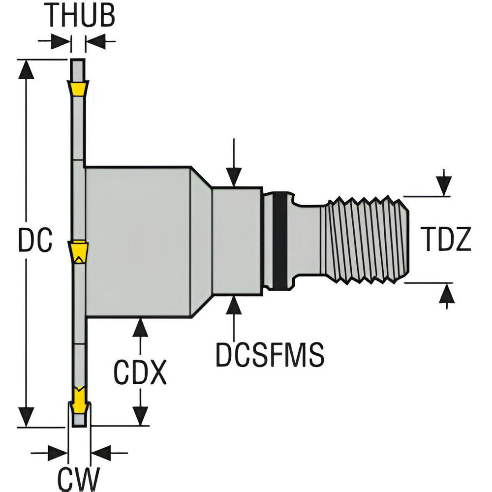 Seco Indexable Slotting Cutter: 4.10 mm Cutting Width, 63.00 mm Cutter Dia, Combimaster Connection, 16.00 mm Depth of Cut, 16.00 mm Depth of Cut, Right Hand - 02731380