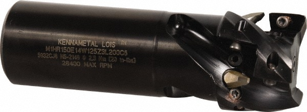 Seco Indexable Square-Shoulder End Mill: R2176901503169XO163A, 1-1/2" Cut Dia, 1.693" Max Depth of Cut, 1/2" Dia Weldon Flat Shank - 10067015