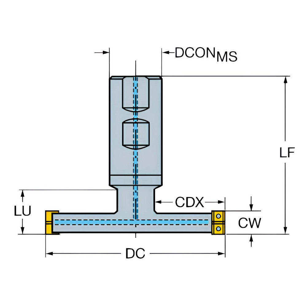 Sandvik Coromant Indexable Slotting Cutter: 5/16" Cutting Width, 1-1/2" Cutter Dia, Weldon Connection, 0.4090" Depth of Cut, 25.40 mm Hole Dia, 1" Shank Dia, Right Hand - 7295449