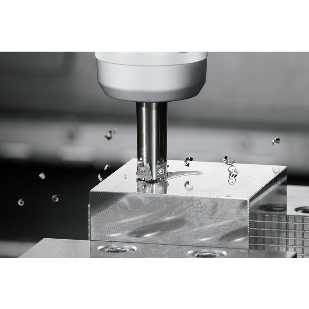 Kyocera Indexable High-Feed End Mill: CYLND SHANK 10D, Cylindrical Shank - THN08568
