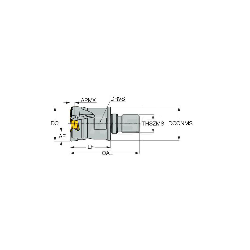 Iscar 35mm Cut Dia, 3mm Max Depth of Cut, Indexable Plunge End Mill - 3105121