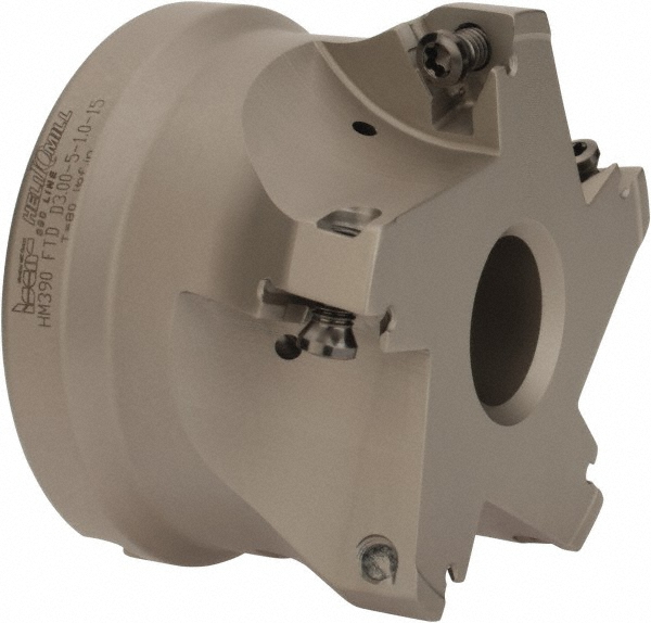 Iscar Indexable Square-Shoulder Face Mill:  HM390FTDD2.5051.015,  2-1/2'' Cut Dia,  1.0000" Arbor Hole Dia,  0.5120" Max Cutting Depth - 3106562
