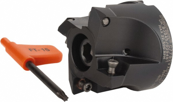 Seco Indexable Copy End Mill: 1.2598" Cut Dia, 0.2953" Max Depth of Cut, Through Coolant - 02450299