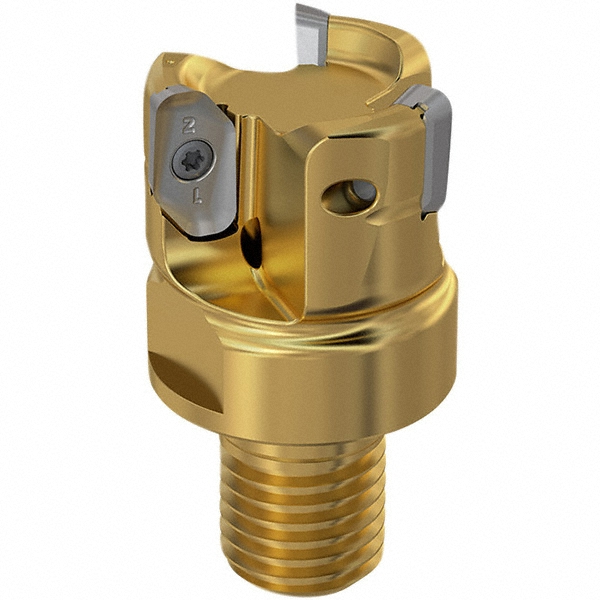 Seco Indexable Copy End Mill: 1.2598" Cut Dia, 0.2953" Max Depth of Cut, Through Coolant - 02450299
