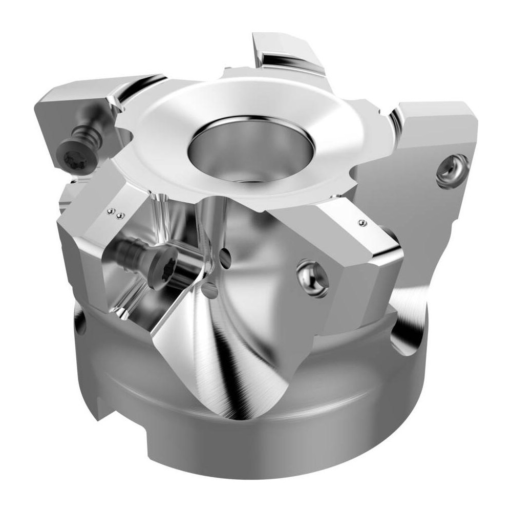 Seco Indexable High-Feed Face Mill: 1.35 to 2.5" Cut Dia, 0.75" Arbor Hole - 10097586