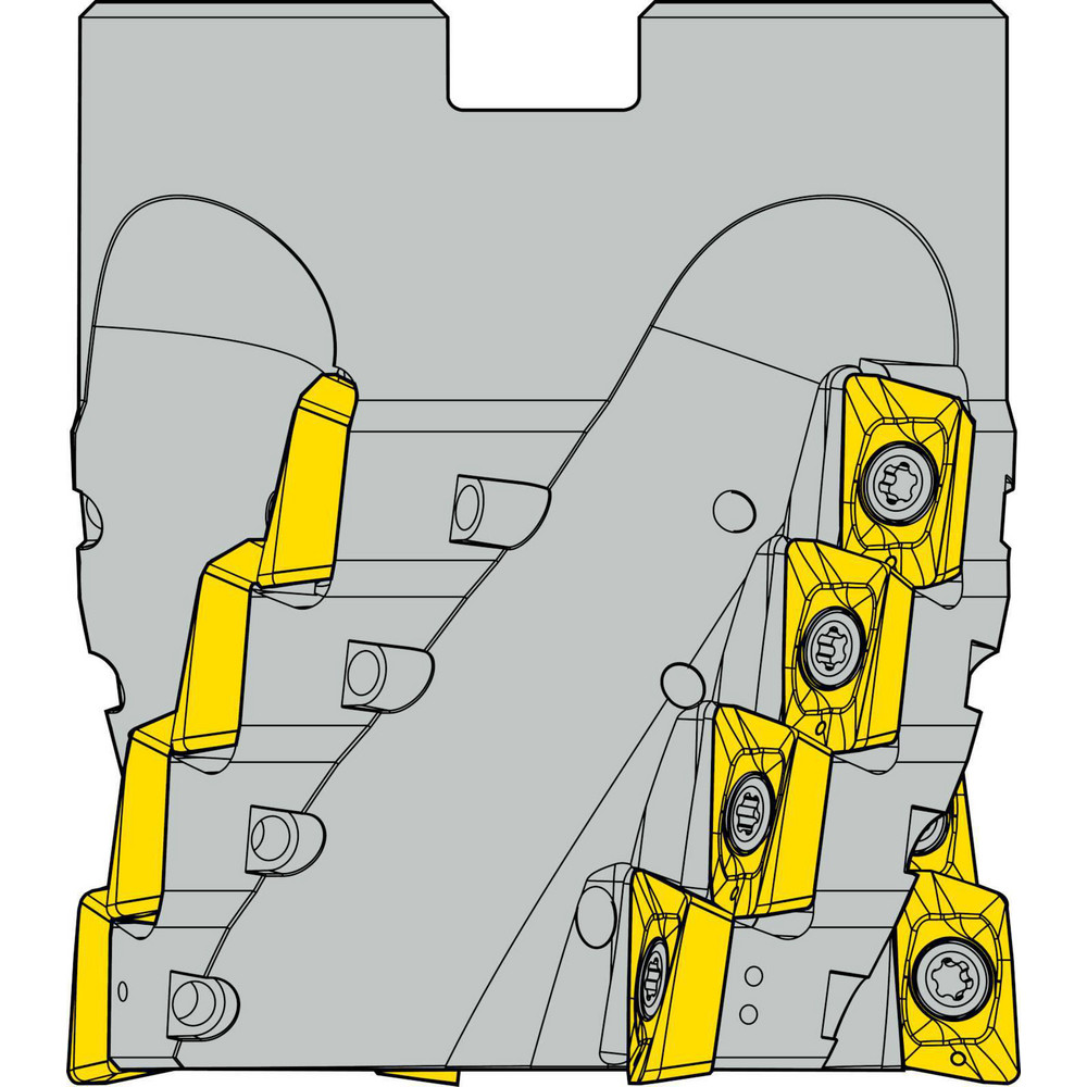 Seco Indexable Square-Shoulder Face Mill:  R220.69-02.50-18L4BAN,  2-1/2'' Cut Dia,  1.0000" Arbor Hole Dia,  1.8500" Max Cutting Depth - 02722287