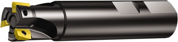 Widia Indexable Square-Shoulder End Mill: VSM490D100Z02W100XN15, 1-3/4" Max Depth of Cut, 1" Dia Weldon Flat Shank - 5710590