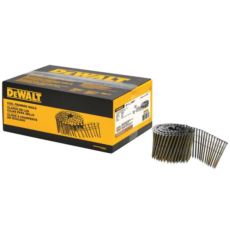 DEWALT 3 in. x 0.120 in. Metal Coil Nails (2700 per Box) - DWC10P120D