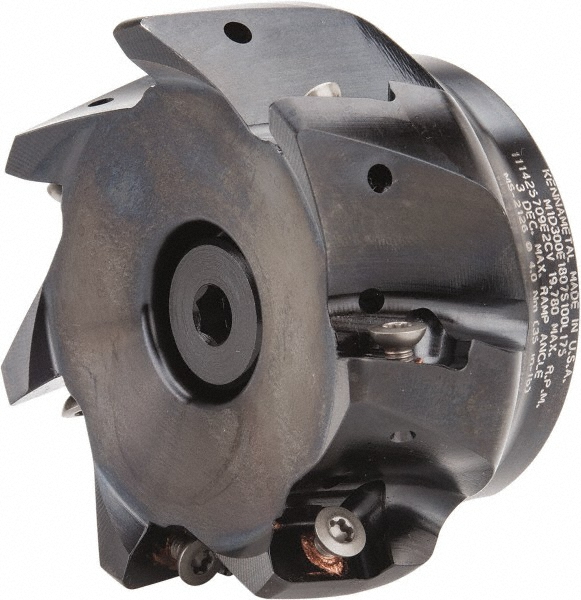 Kennametal 3" Cut Dia, 1" Arbor Hole Dia, 18.03mm Max Depth, Indexable Square-Shoulder Face Mill - 2267643