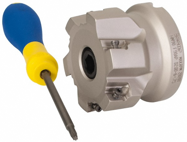 Iscar 2" Cut Dia, 3/4" Arbor Hole Dia, 0.39" Max Depth, Indexable Square-Shoulder Face Mill - 3102078