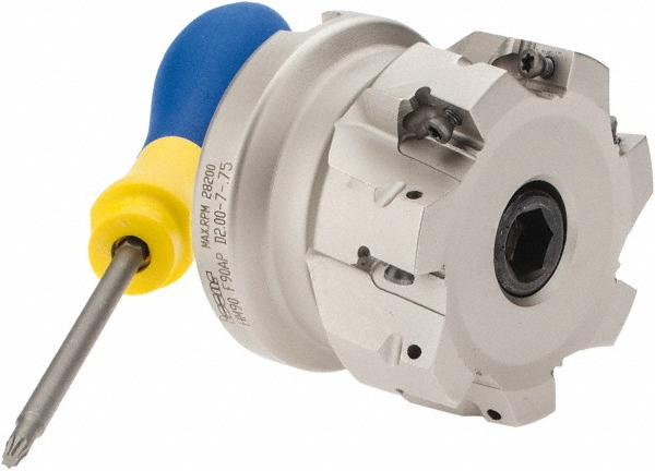 Iscar 2" Cut Dia, 3/4" Arbor Hole Dia, 0.39" Max Depth, Indexable Square-Shoulder Face Mill - 3102078
