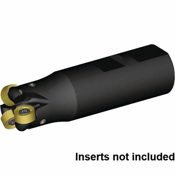 Kennametal Indexable Copy End Mill: 0.606 to 1" Cut Dia, 0.2" Max Depth of Cut, Through Coolant - 5154402
