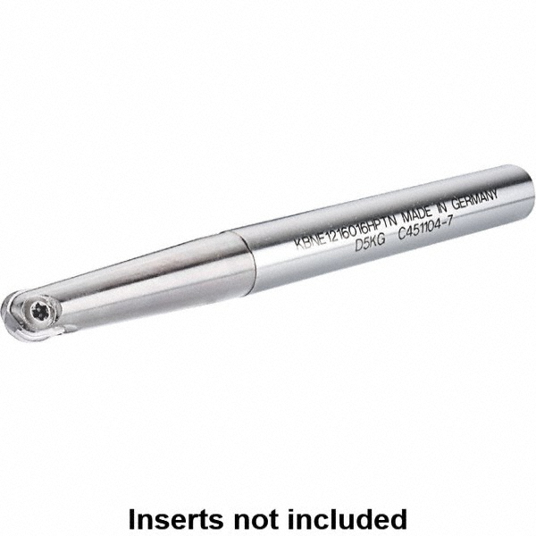 Kennametal Indexable Ball Nose End Mill: 0.63" Cut Dia, Solid Carbide, 6.8898" OAL - 2877377