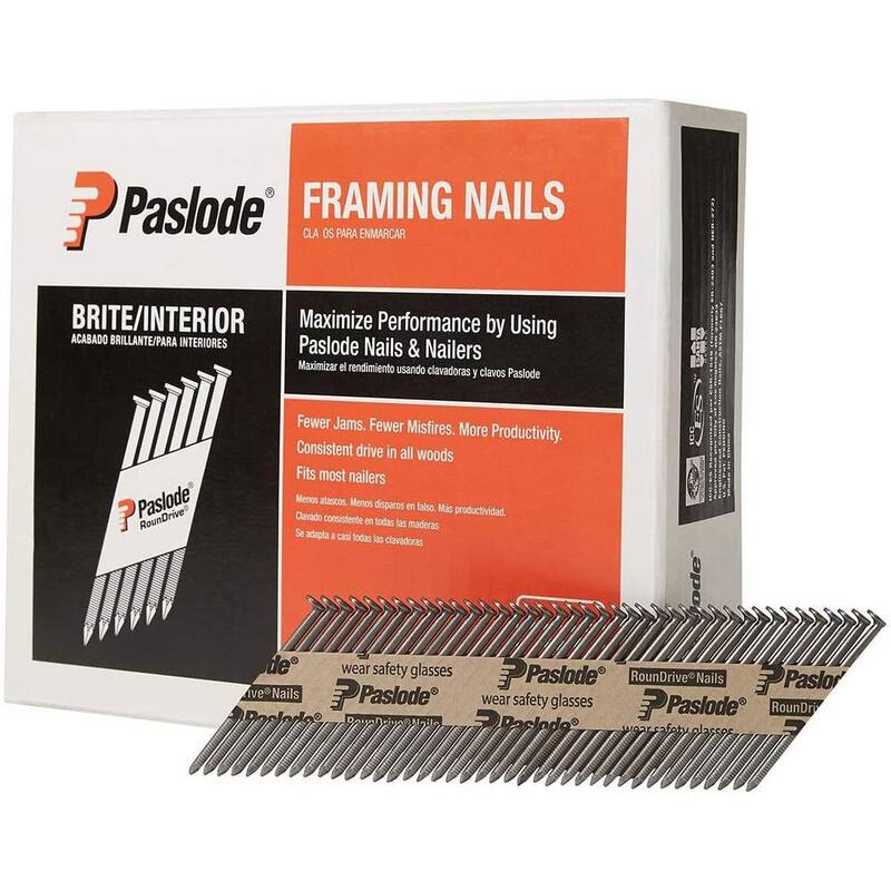 Paslode 2-3/8 in. x 0.113-Gauge 30-Degree Steel Brite Ring Shank Paper Tape Framing Nails ( 2000 per Box ) - 650603